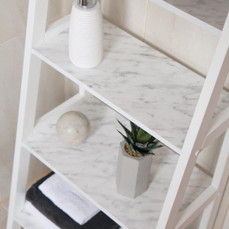 Carrara marmor selvklebende folie på møbeloverfate
