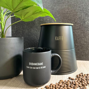 Boks kaffe, sort metall