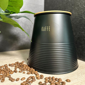Boks kaffe, sort metall