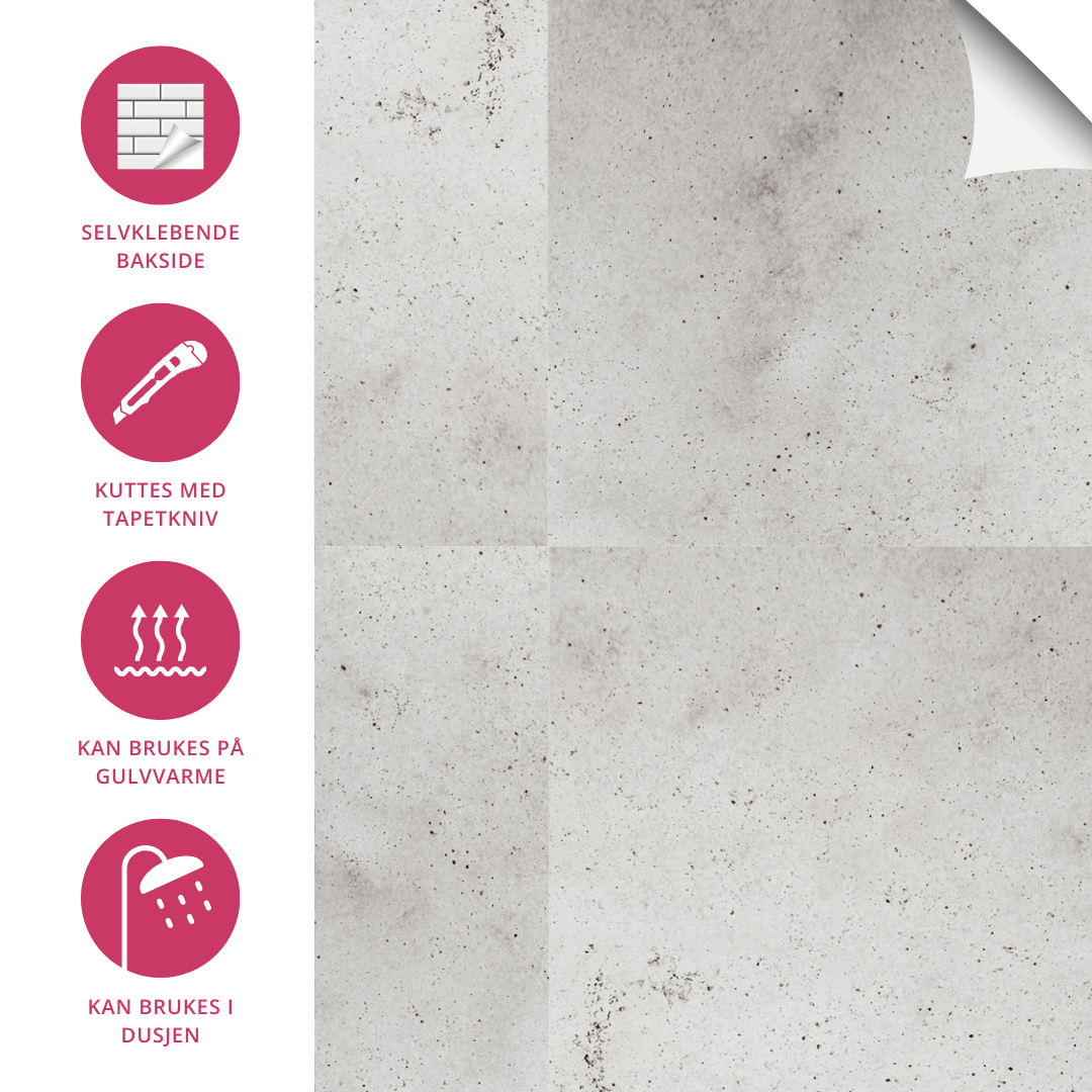 8-pk Sydney selvklebende fliser