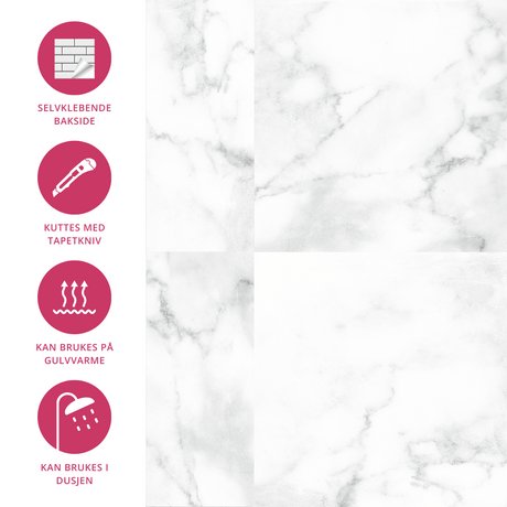 Installasjon uten lim eller fugemasse – gjør det selv.