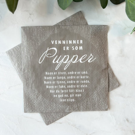 20 - pk Servietter Pupper - Lindas Dekor