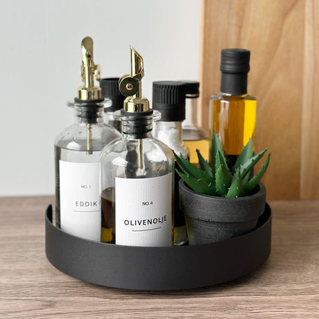 "Glassflasker til servering av olje eddik urteoljer transparent med trakt