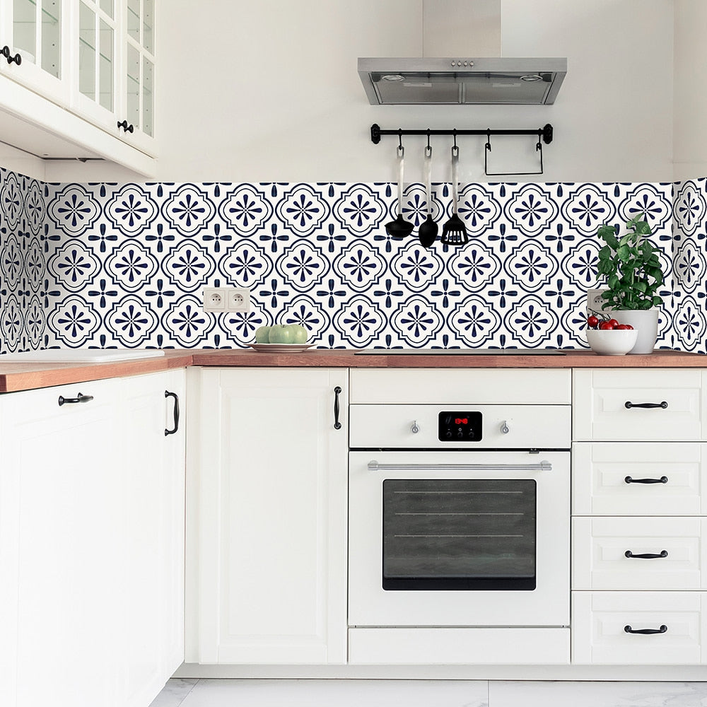 8-pk Nova blå selvklebende fliser